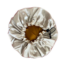 Charger l'image dans la galerie, Bonnet réversible & ajustable en Satin rose et beige - POPMYCURLS BOX PARIS