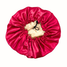 Charger l'image dans la galerie, Bonnet réversible & ajustable en Satin rose et beige - POPMYCURLS BOX PARIS