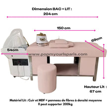 Charger l'image dans la galerie, Lit de massage en cuir + Bac portatif sans raccordement - POPMYCURLS BOX PARIS