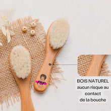 Charger l'image dans la galerie, Brosse à cheveux pour Bébé en poils de chèvre. - POPMYCURLS BOX PARIS