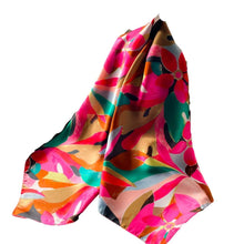 Charger l&#39;image dans la galerie, Grand foulard satiné chic 70x70cm 4 saisons - POPMYCURLS BOX PARIS
