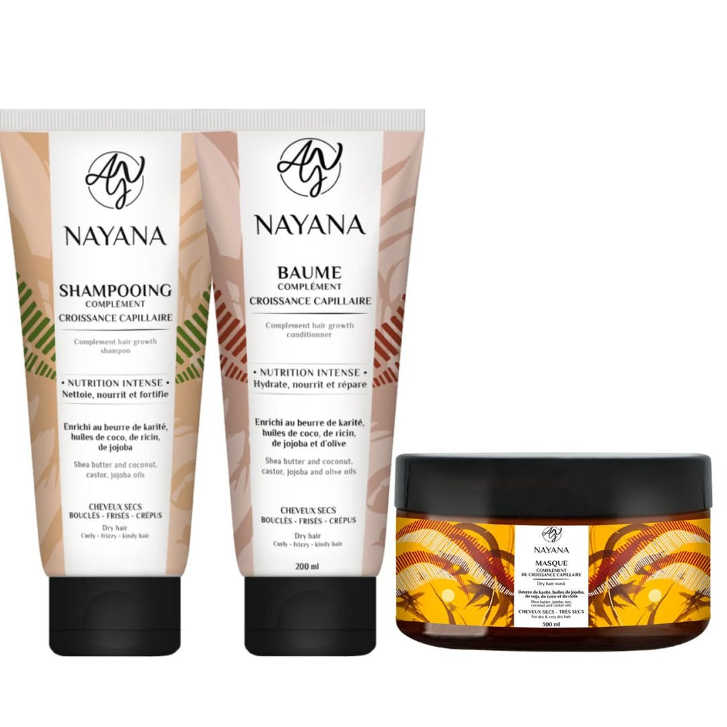Kit complet NAYANA Shampoing, Baume, Masque - POPMYCURLS BOX PARIS